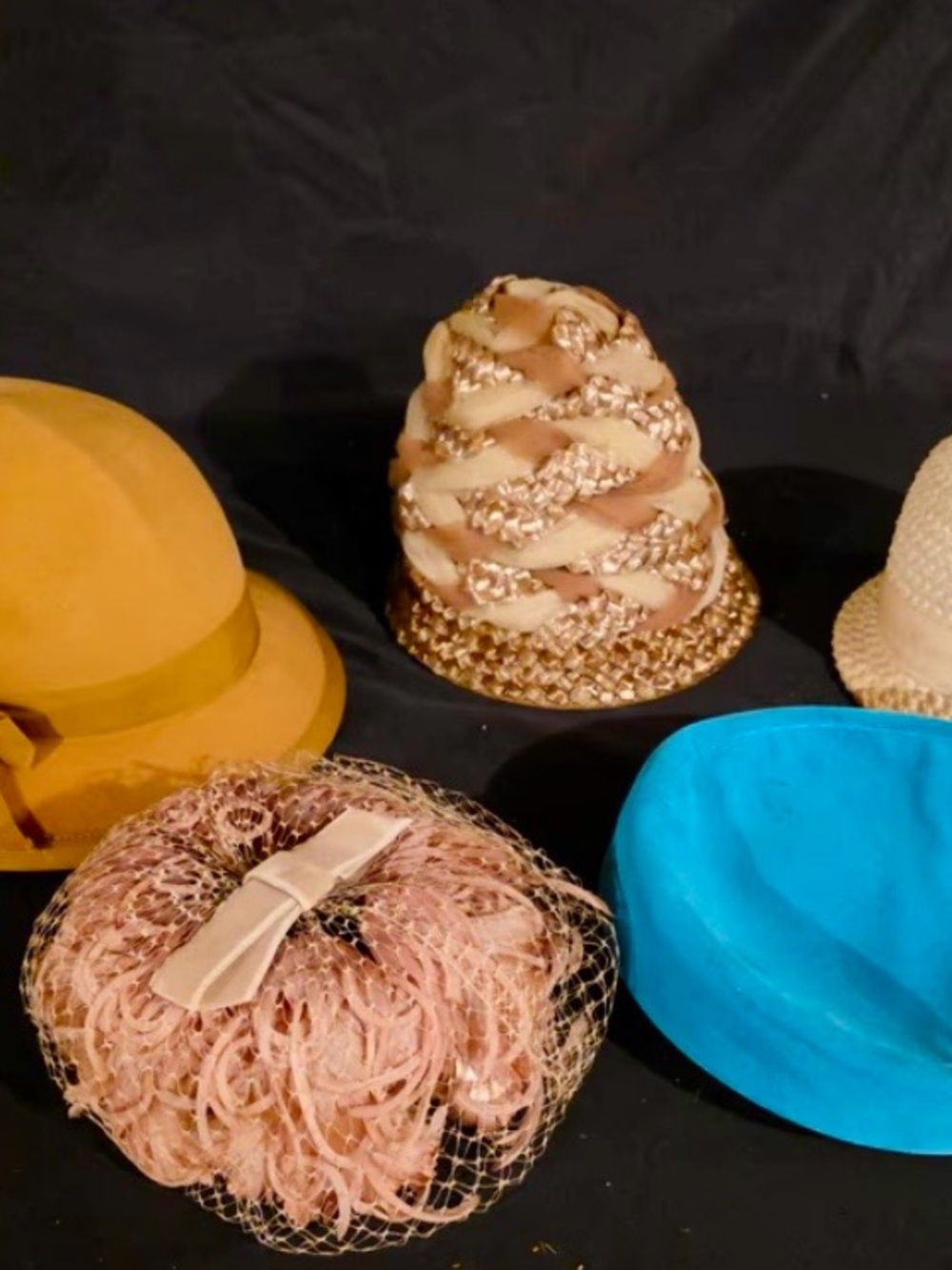 Lot of Five Vintage Ladies Hats
